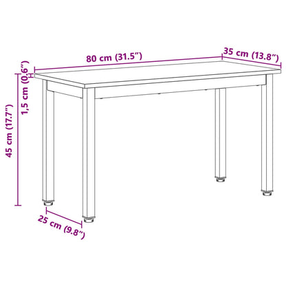 Lavice Přírodní 80 X 35 X 45 Cm Masivní Borové Dřevo