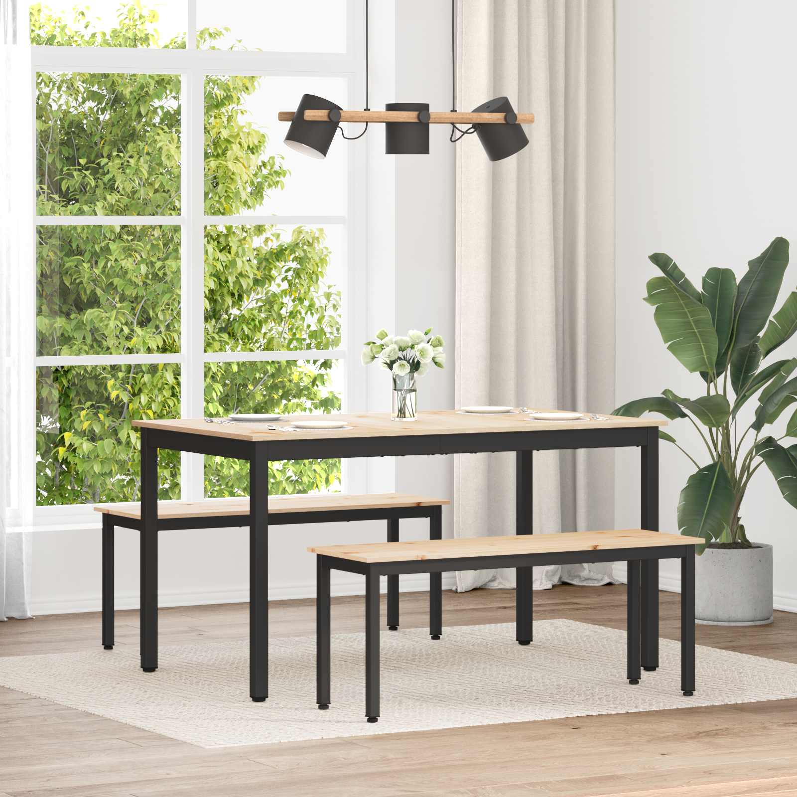Lavice Přírodní 110 X 35 X 45 Cm Masivní Borové Dřevo