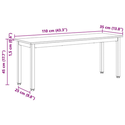 Lavice Přírodní 110 X 35 X 45 Cm Masivní Borové Dřevo
