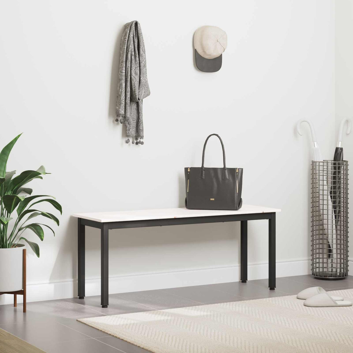 Lavice Bílá 110 X 35 X 45 Cm Masivní Borové Dřevo
