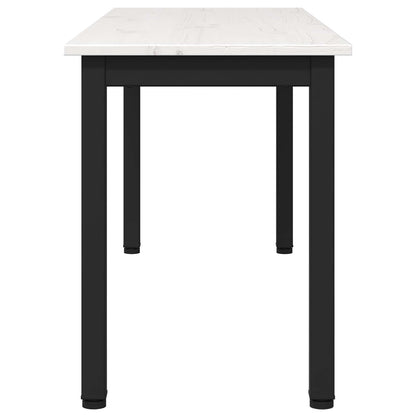 Lavice Bílá 110 X 35 X 45 Cm Masivní Borové Dřevo