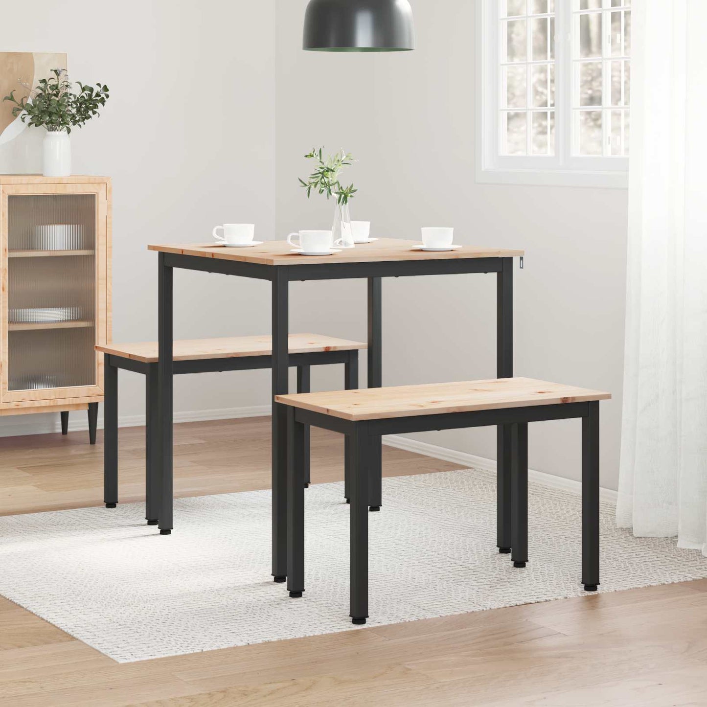 Jídelní Stůl Přírodní 70 X 70 X 75 Cm Masivní Borové Dřevo