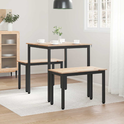 Jídelní Stůl Přírodní 70 X 70 X 75 Cm Masivní Borové Dřevo