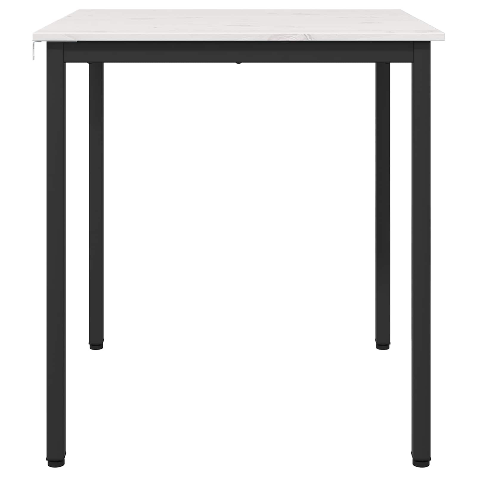 Jídelní Stůl Bílá 70 X 70 X 75 Cm Masivní Borové Dřevo