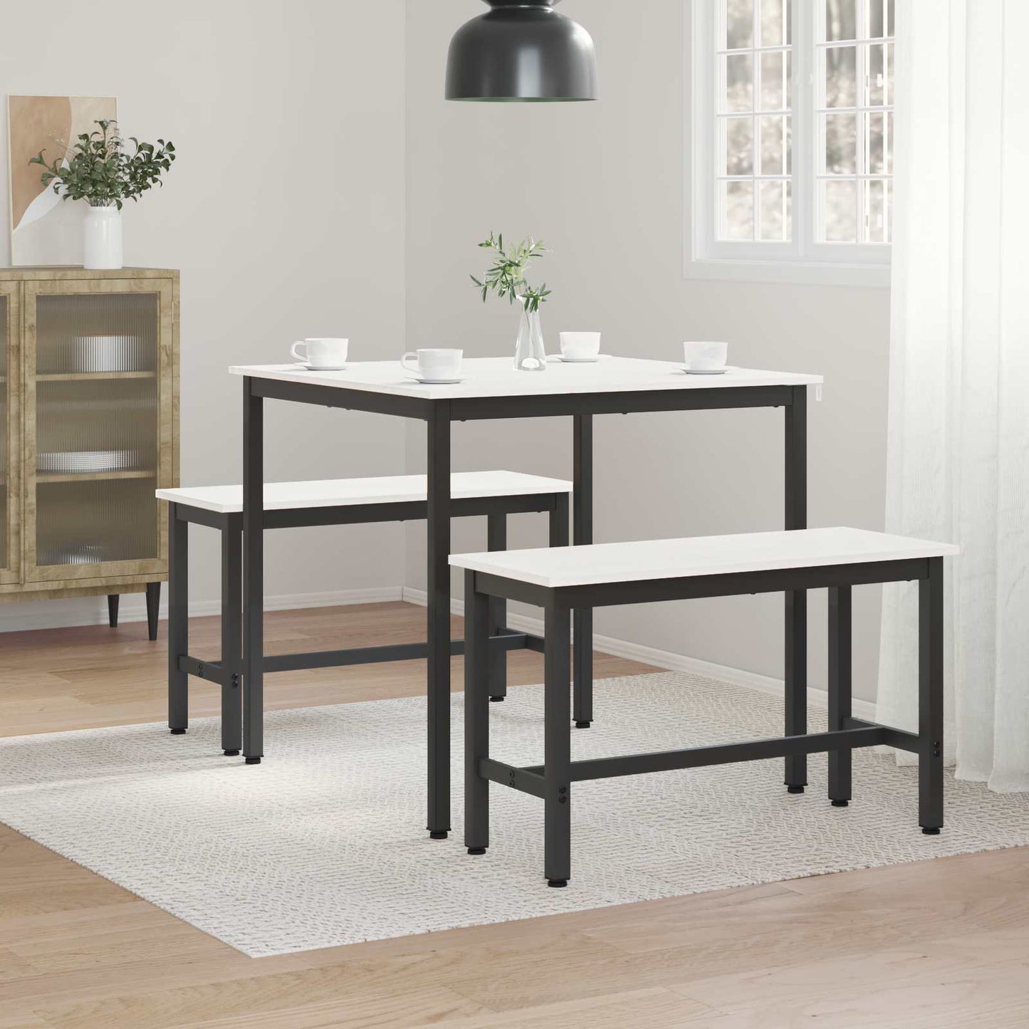 Jídelní Stůl Bílá 80 X 80 X 75 Cm Masivní Borové Dřevo