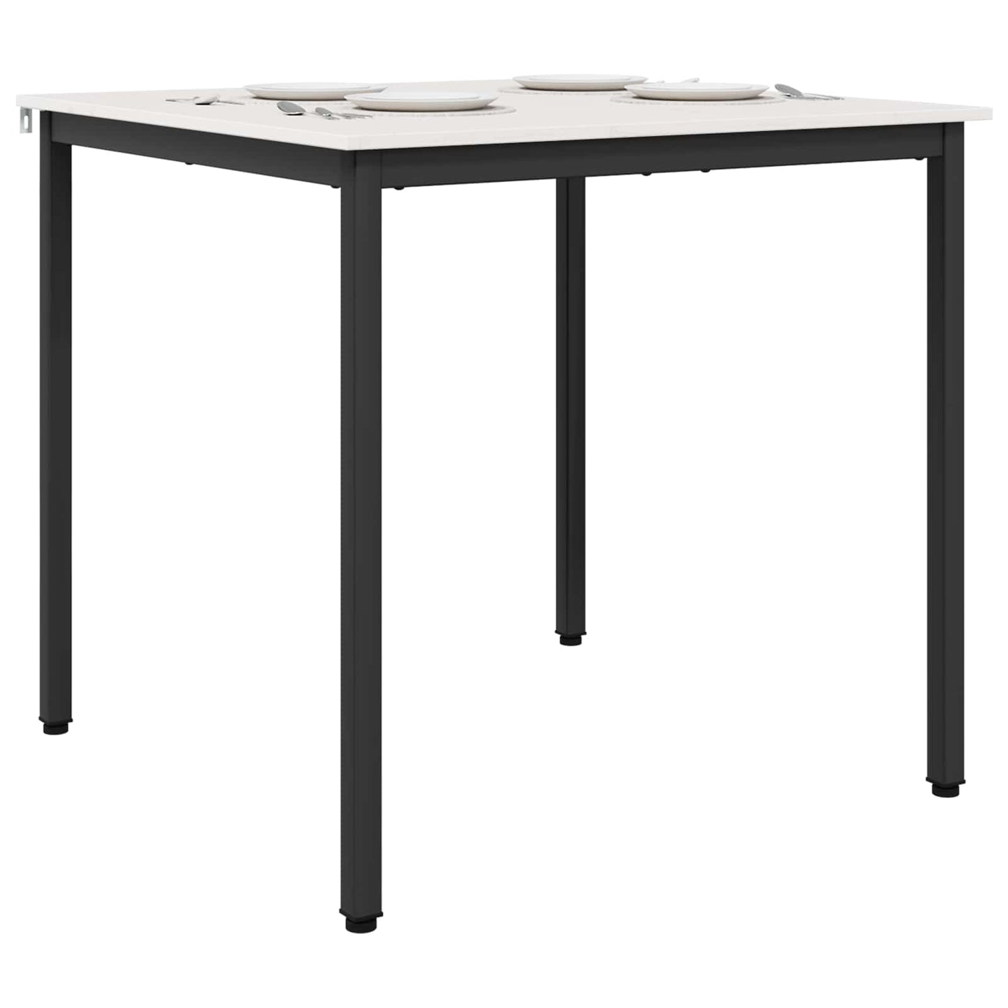 Jídelní Stůl Bílá 80 X 80 X 75 Cm Masivní Borové Dřevo