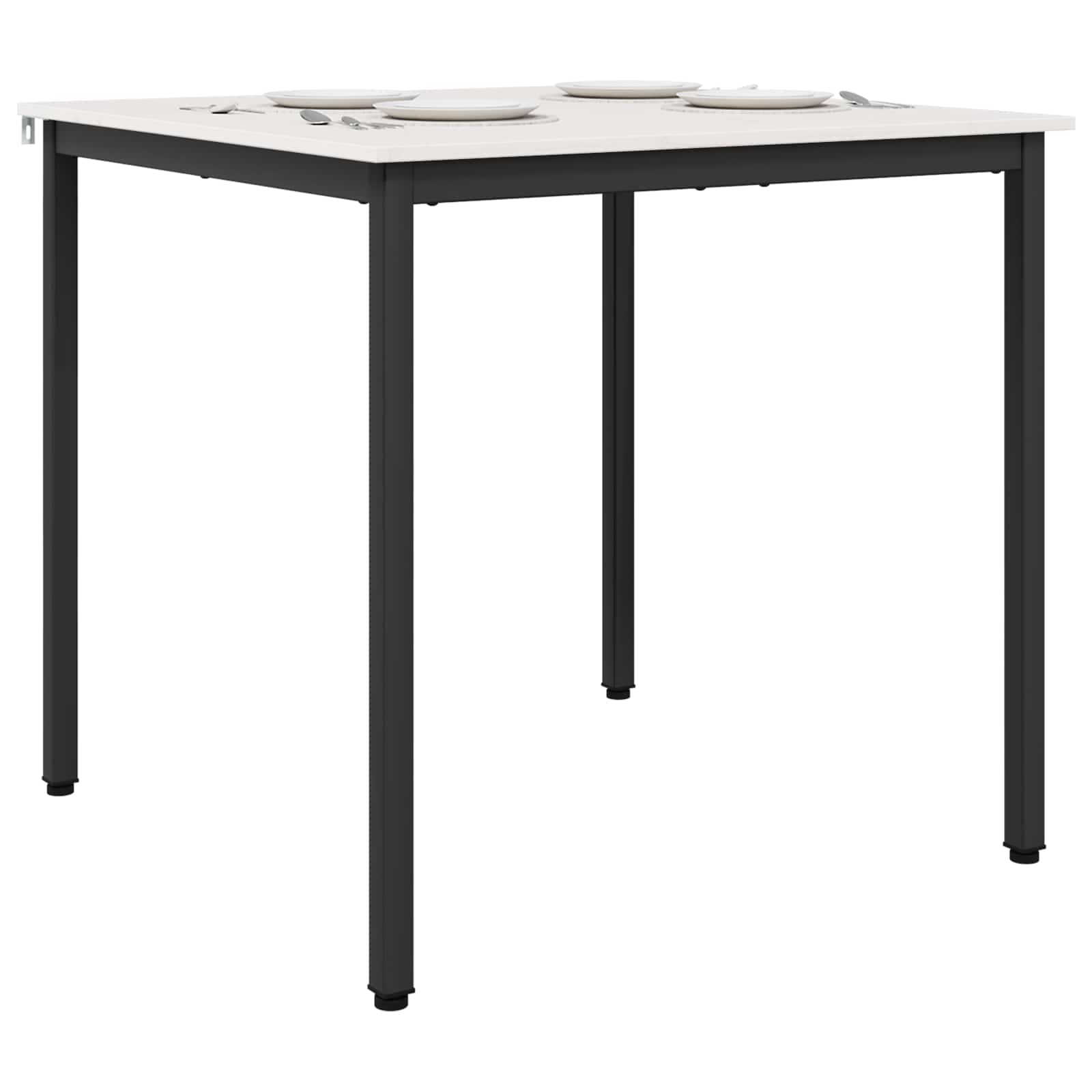 Jídelní Stůl Bílá 80 X 80 X 75 Cm Masivní Borové Dřevo