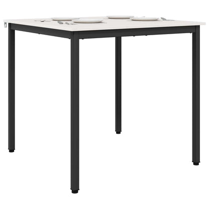 Jídelní Stůl Bílá 80 X 80 X 75 Cm Masivní Borové Dřevo