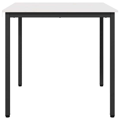 Jídelní Stůl Bílá 80 X 80 X 75 Cm Masivní Borové Dřevo