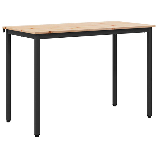 Jídelní Stůl Přírodní 110 X 55 X 75 Cm Masivní Borové Dřevo