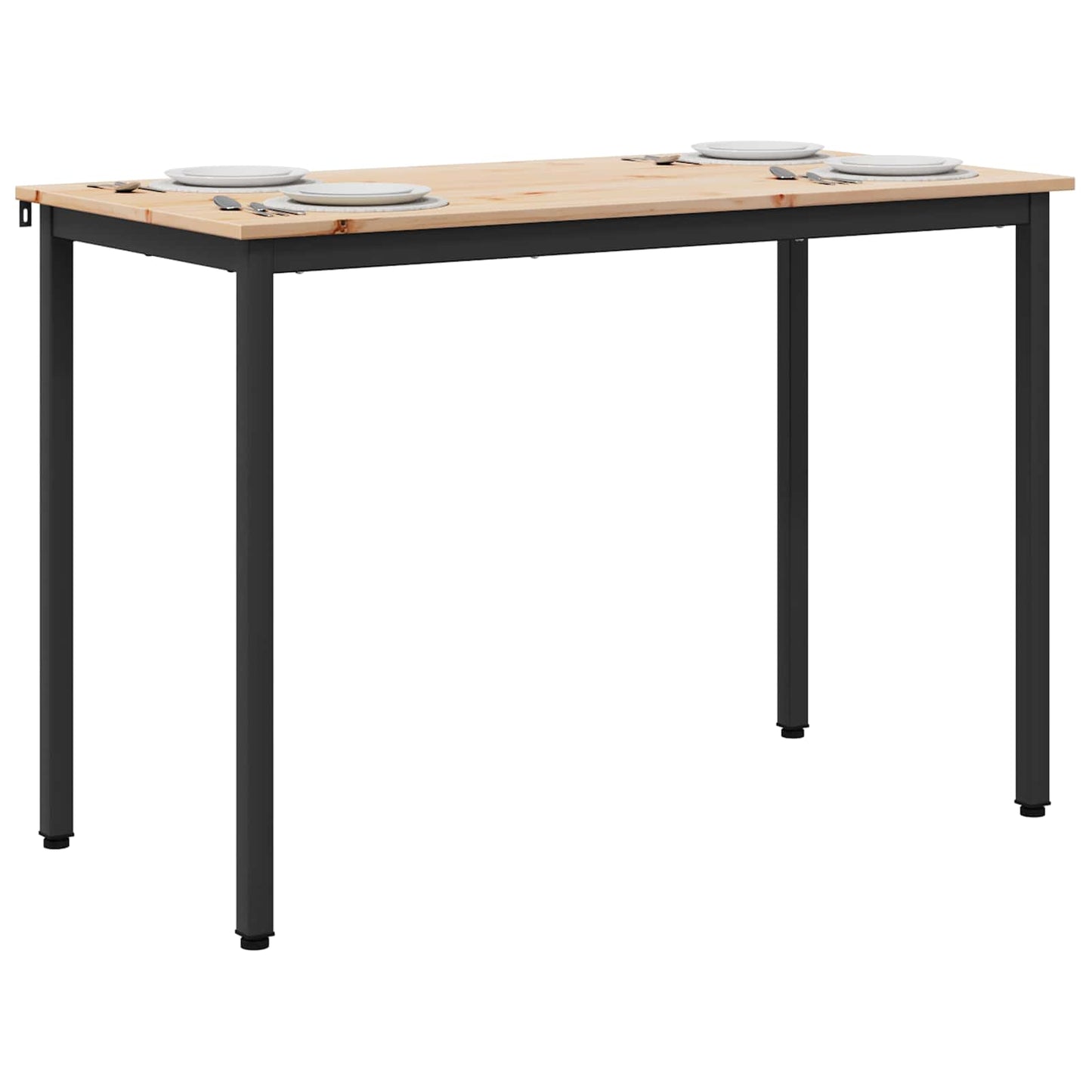Jídelní Stůl Přírodní 110 X 55 X 75 Cm Masivní Borové Dřevo