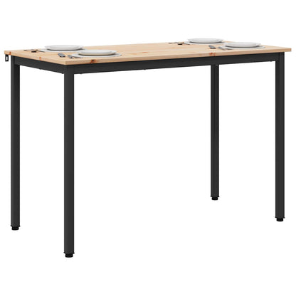Jídelní Stůl Přírodní 110 X 55 X 75 Cm Masivní Borové Dřevo
