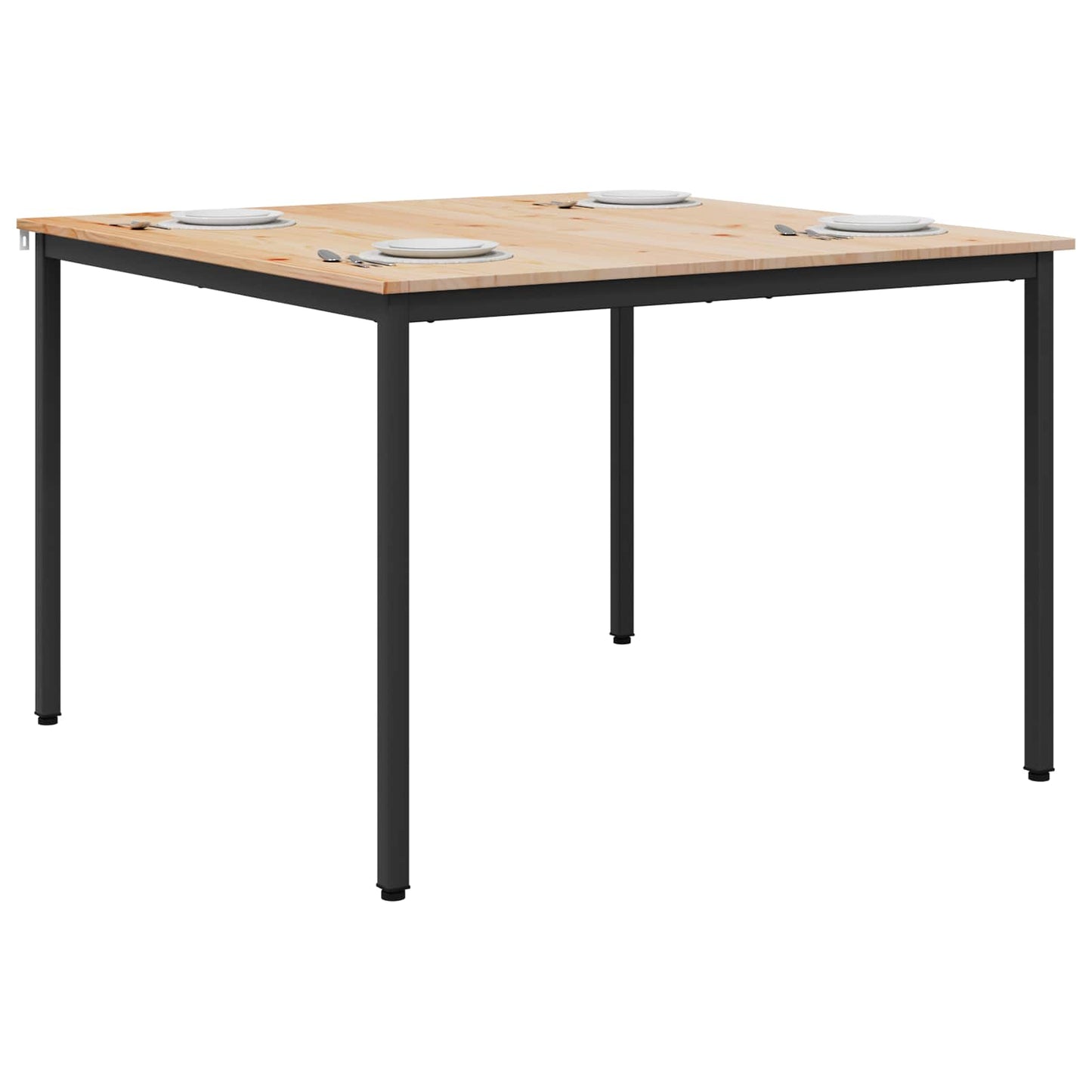 Jídelní Stůl Přírodní 110 X 110 X 75 Cm Masivní Borové Dřevo