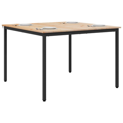 Jídelní Stůl Přírodní 110 X 110 X 75 Cm Masivní Borové Dřevo