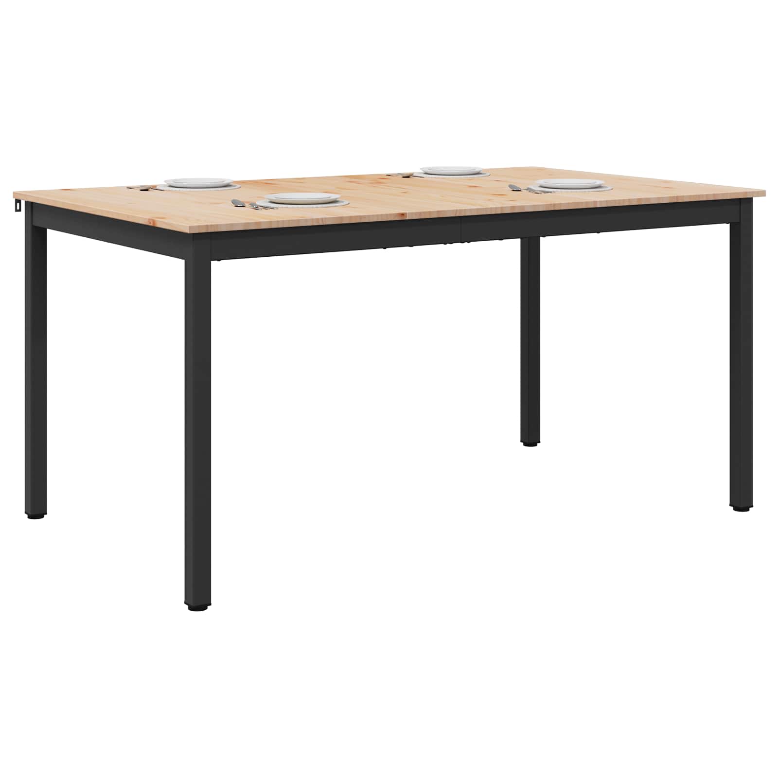 Jídelní Stůl Přírodní 140 X 80 X 75 Cm Masivní Borové Dřevo