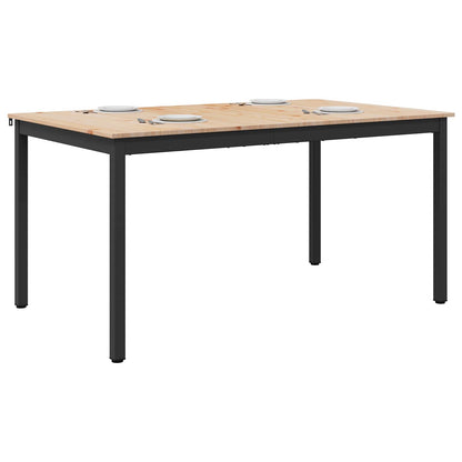 Jídelní Stůl Přírodní 140 X 80 X 75 Cm Masivní Borové Dřevo