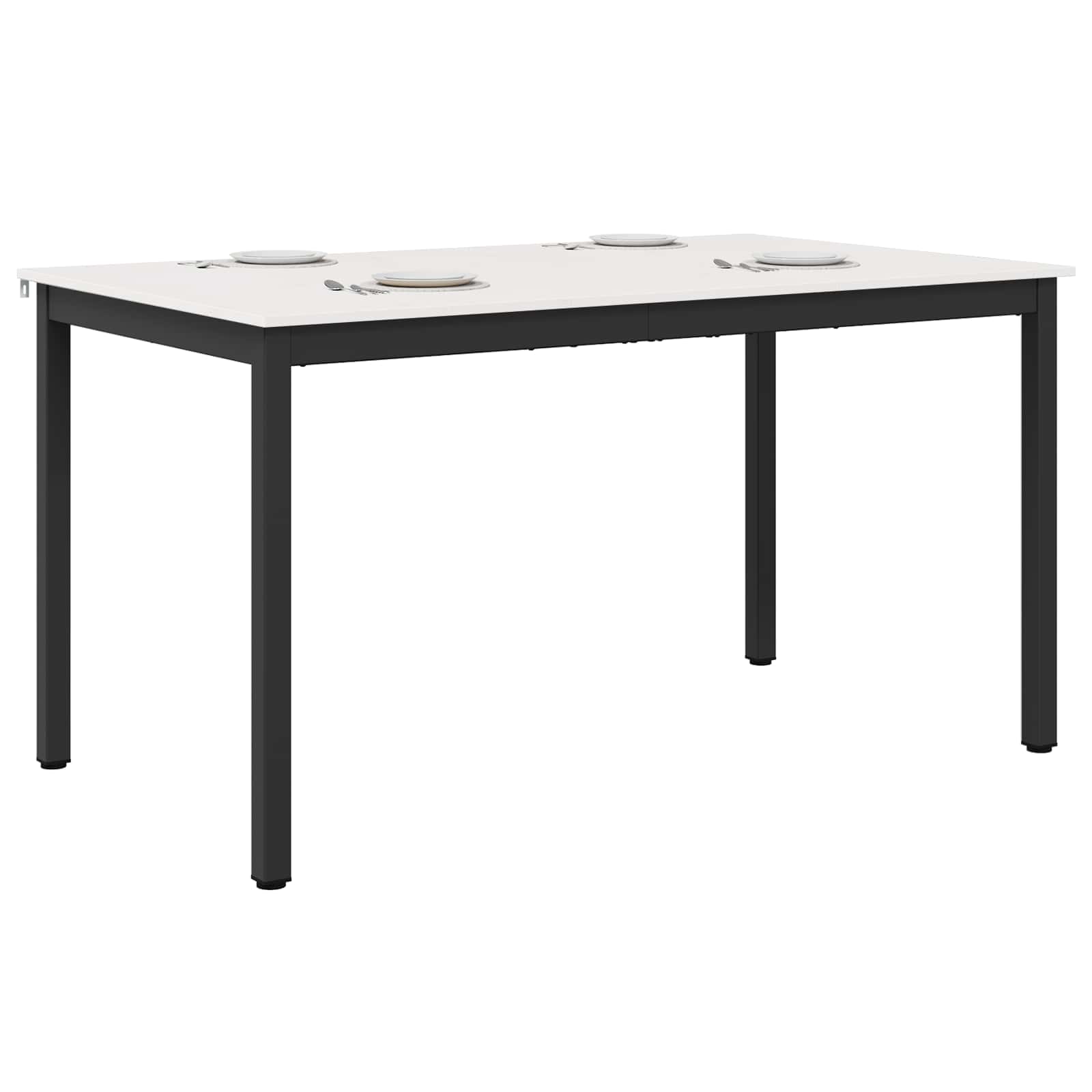Jídelní Stůl Bílá 150 X 90 X 75 Cm Masivní Borové Dřevo
