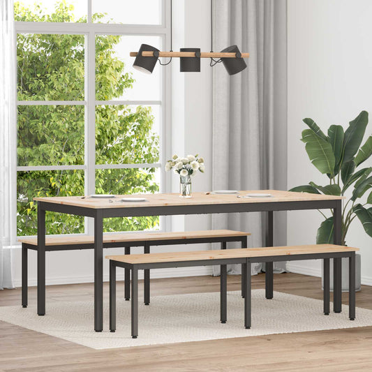 Jídelní Stůl Přírodní 180 X 90 X 75 Cm Masivní Borové Dřevo