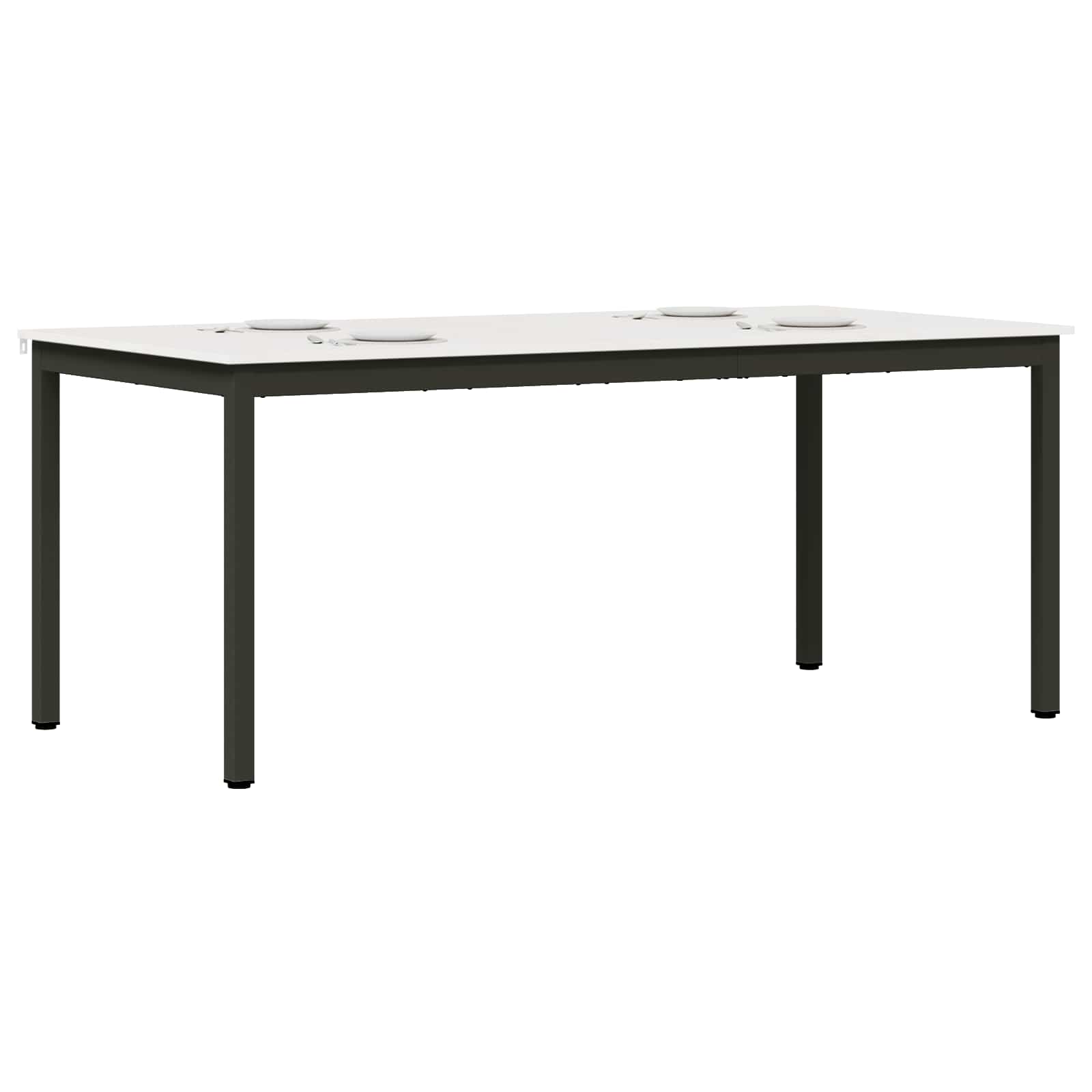 Jídelní Stůl Bílá 180 X 90 X 75 Cm Masivní Borové Dřevo