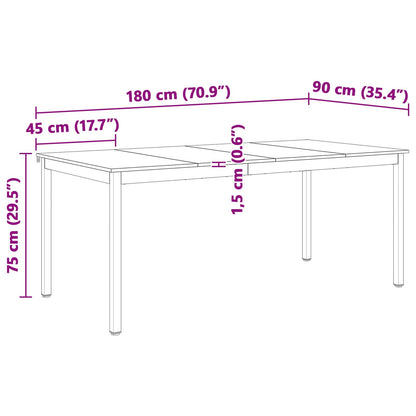 Jídelní Stůl Bílá 180 X 90 X 75 Cm Masivní Borové Dřevo