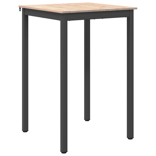 Barový Stůl Přírodní 70 X 70 X 105 Cm Masivní Borové Dřevo