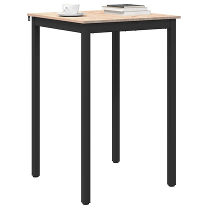 Barový Stůl Přírodní 70 X 70 X 105 Cm Masivní Borové Dřevo