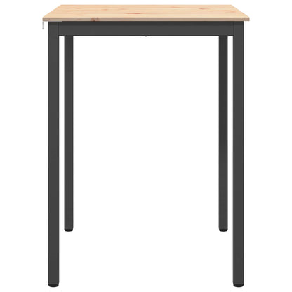 Barový Stůl Přírodní 80 X 80 X 105 Cm Masivní Borové Dřevo