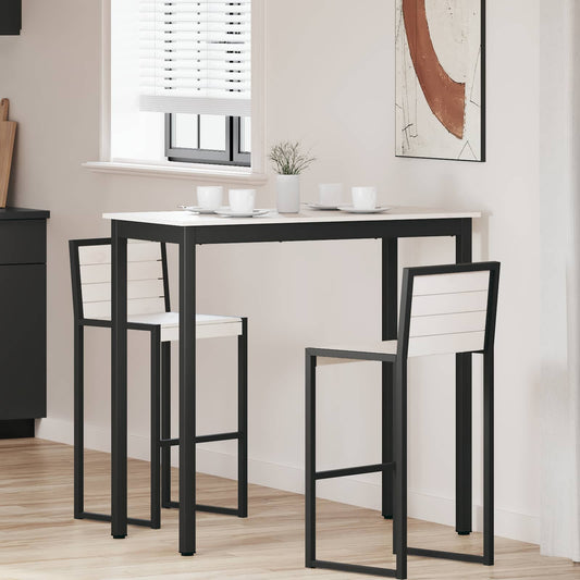 Barový Stůl Bílá 110 X 55 X 105 Cm Masivní Borové Dřevo
