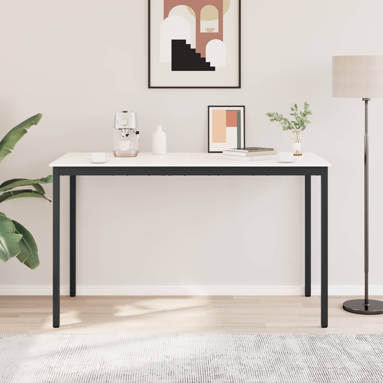 Barový Stůl Bílá 180 X 90 X 105 Cm Masivní Borové Dřevo