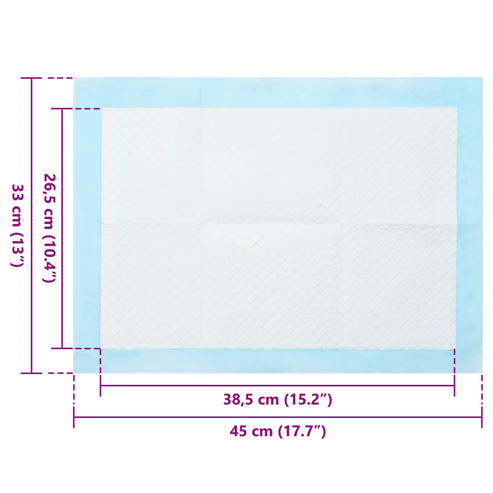 Netkaná Textilní Podložka Pro Domácí Zvířata 50 Ks 45 X 33 Cm