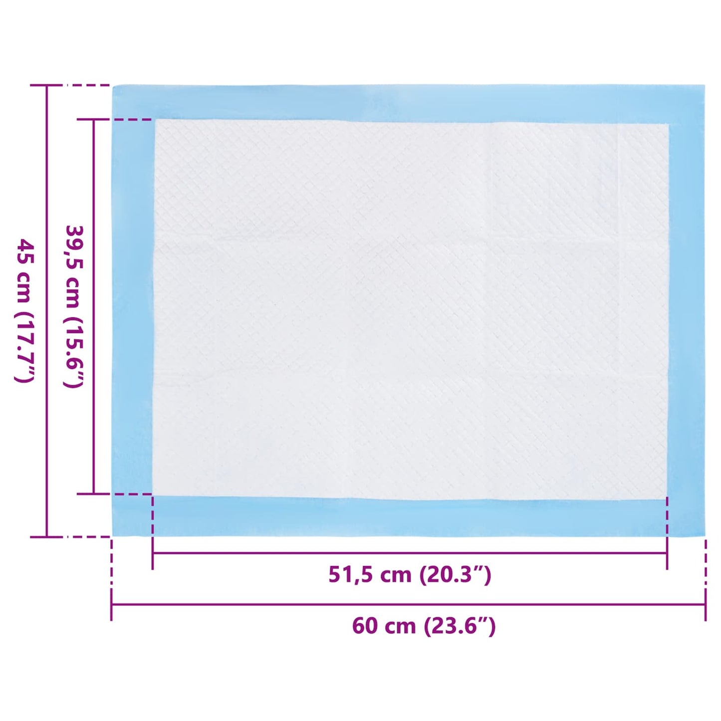 Netkaná Textilní Podložka Pro Domácí Zvířata 50 Ks 60 X 45 Cm