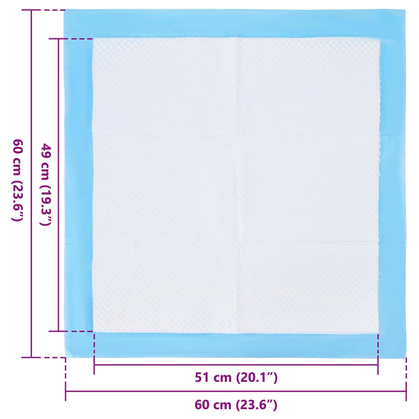 Netkaná Textilní Podložka Pro Domácí Zvířata 50 Ks 60 X 60 Cm