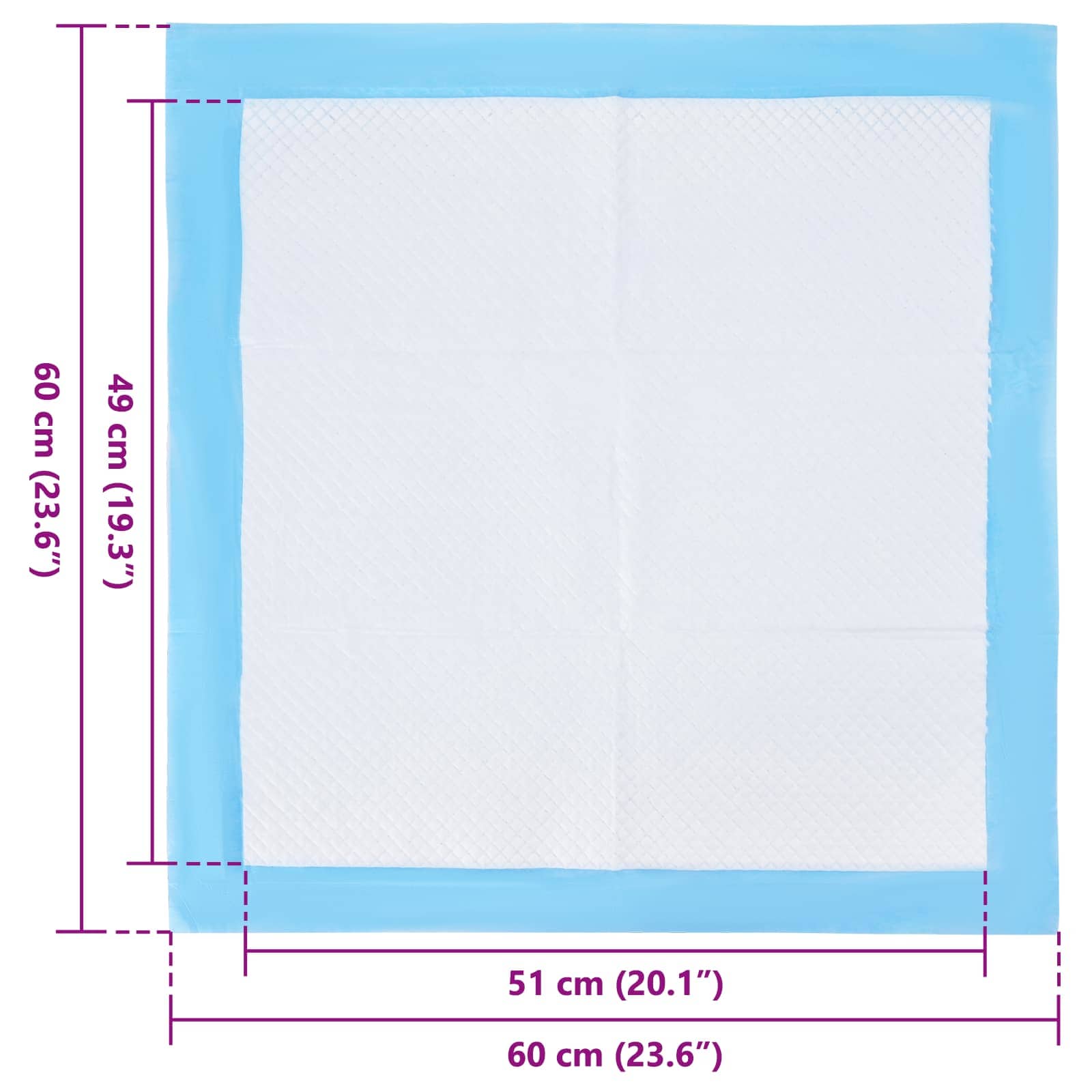 Netkaná Textilní Podložka Pro Domácí Zvířata 50 Ks 60 X 60 Cm