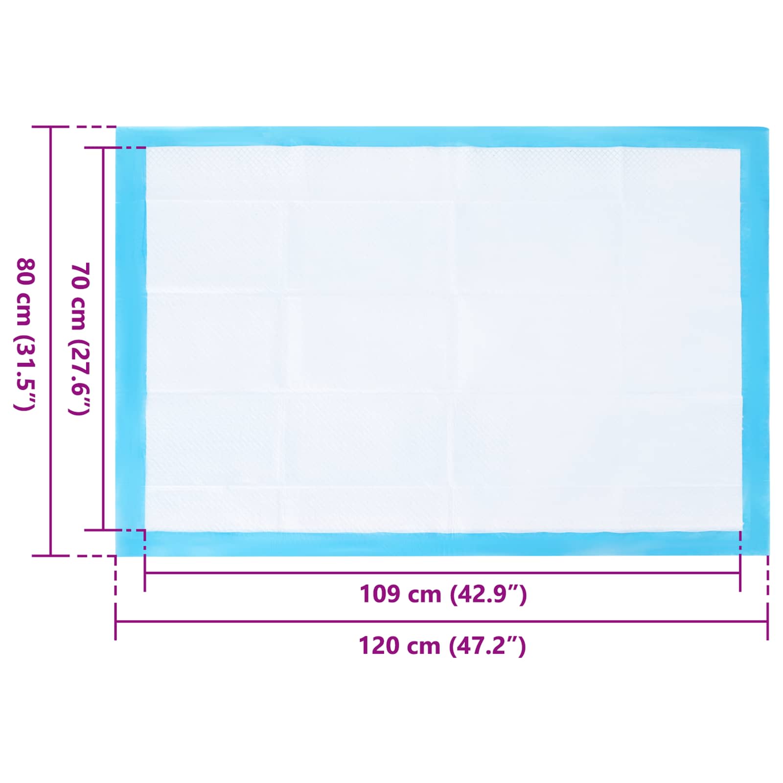 Netkaná Textilní Podložka Pro Domácí Zvířata 50 Ks 120 X 80 Cm