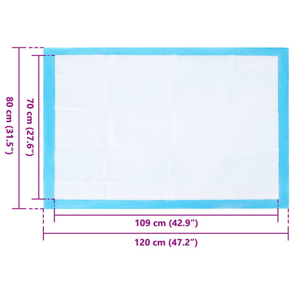 Netkaná Textilní Podložka Pro Domácí Zvířata 50 Ks 120 X 80 Cm
