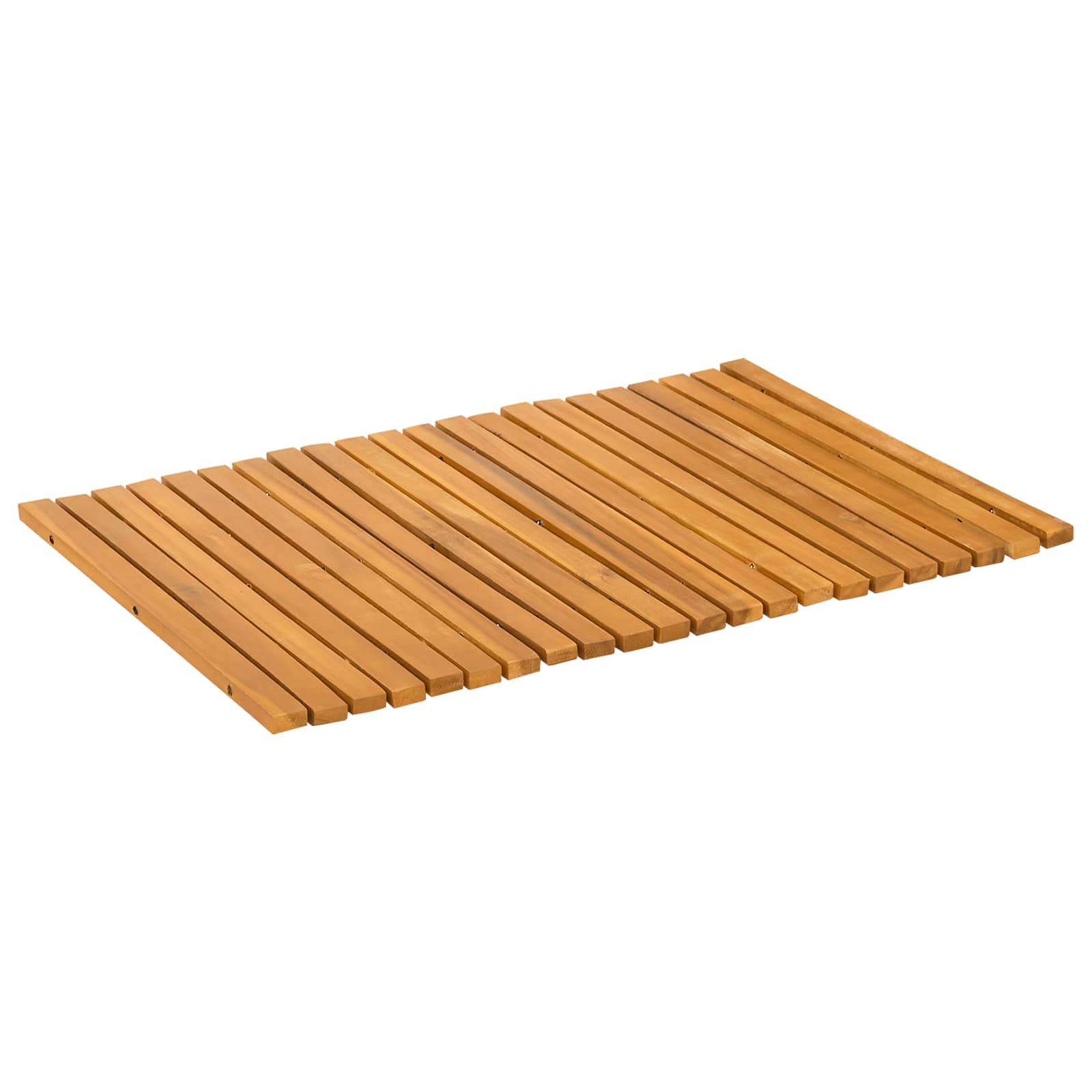 Protiskluzová Podložka Hnědá 60 X 40 Cm Masivní Akátové Dřevo