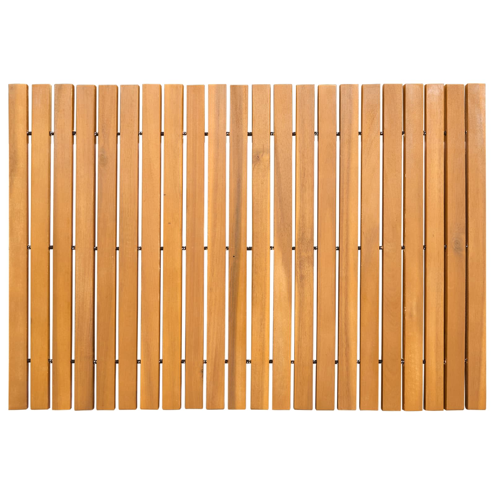 Protiskluzová Podložka Hnědá 60 X 40 Cm Masivní Akátové Dřevo