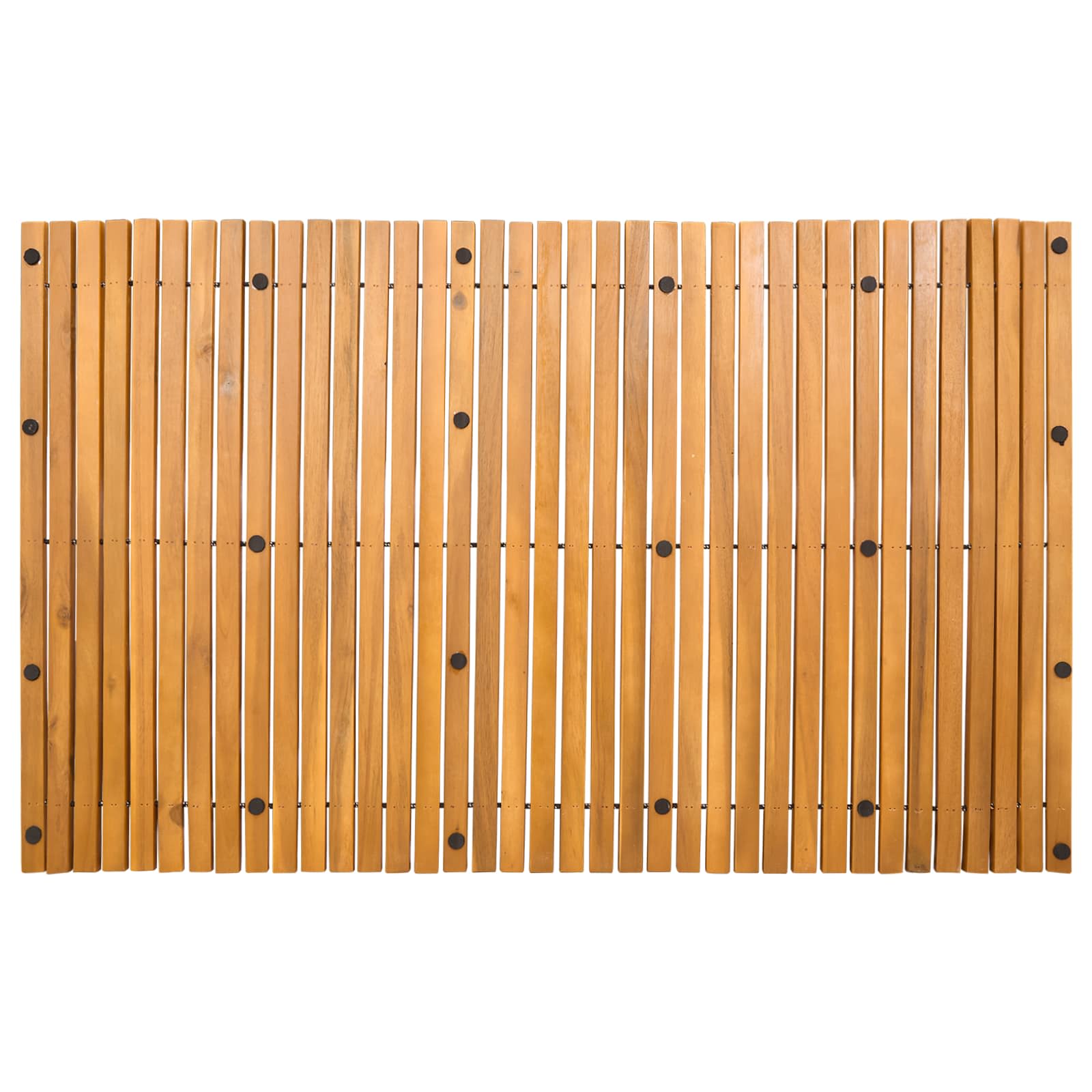 Protiskluzová Podložka Hnědá 100 X 60 Cm Masivní Akátové Dřevo