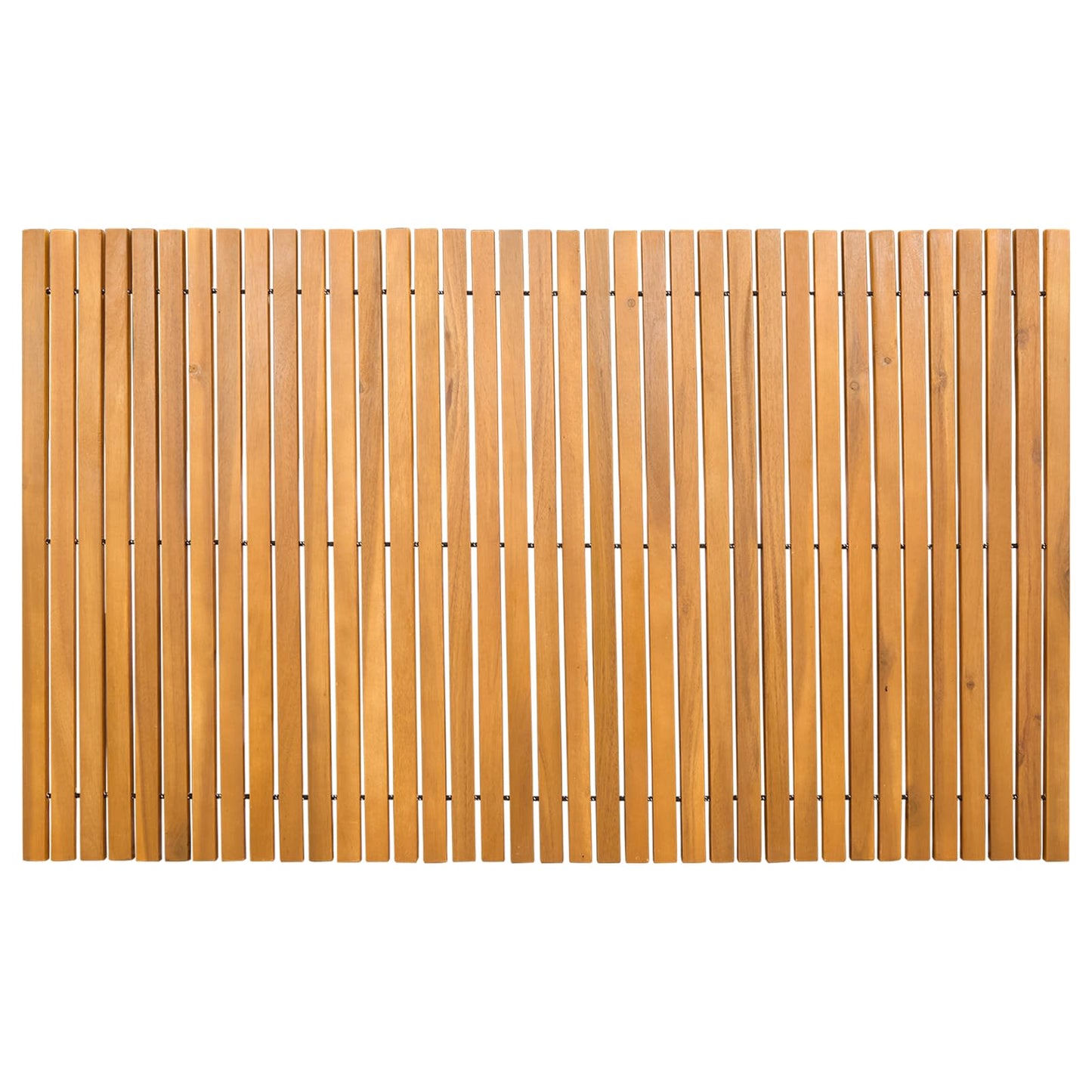 Protiskluzová Podložka Hnědá 100 X 60 Cm Masivní Akátové Dřevo