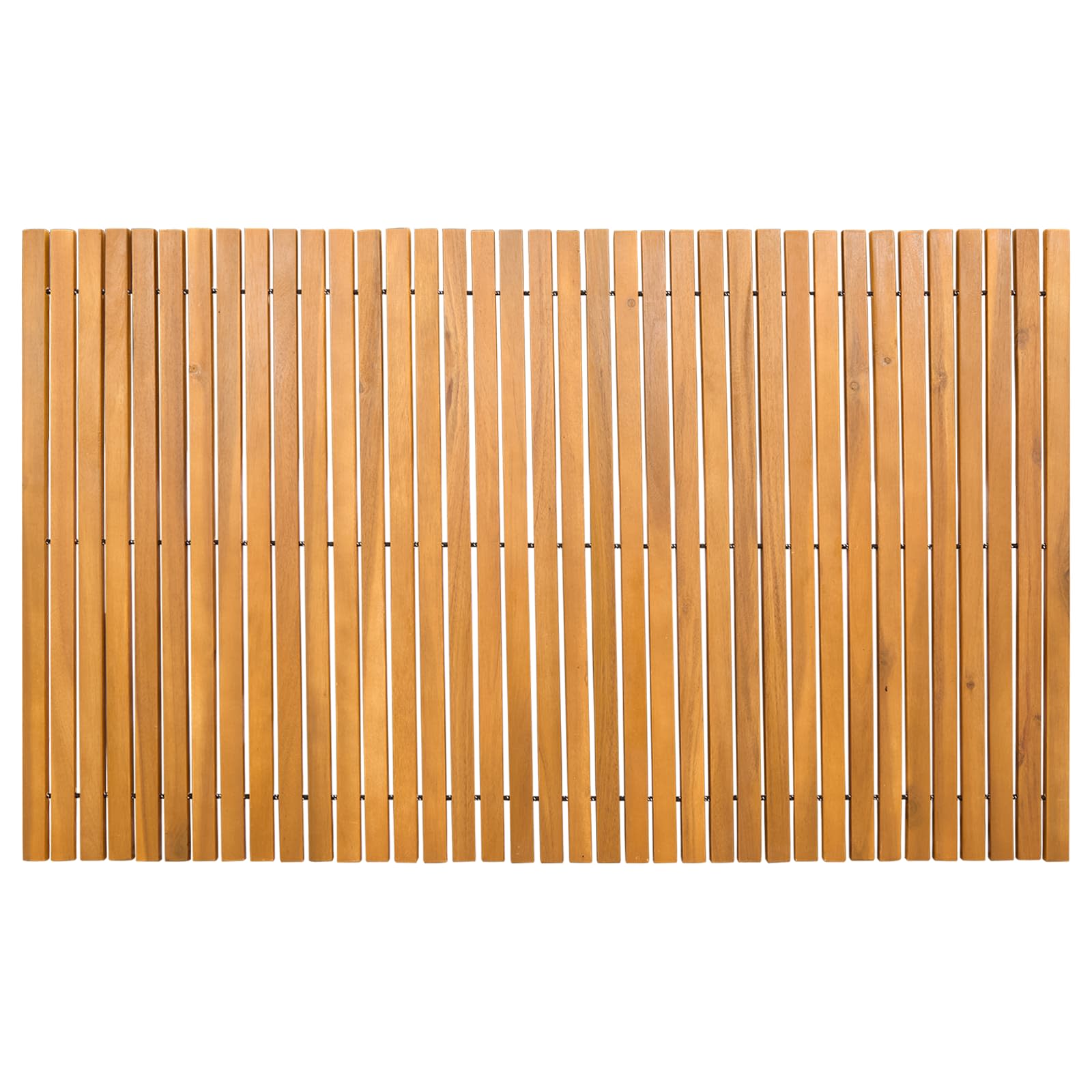 Protiskluzová Podložka Hnědá 100 X 60 Cm Masivní Akátové Dřevo