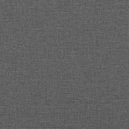 Rám Postele S Čelo Tmavě Šedá 137 X 190 Cm Textil