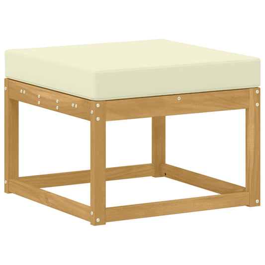 Outdoor Hocker Masivní Akátové Dřevo Bílá