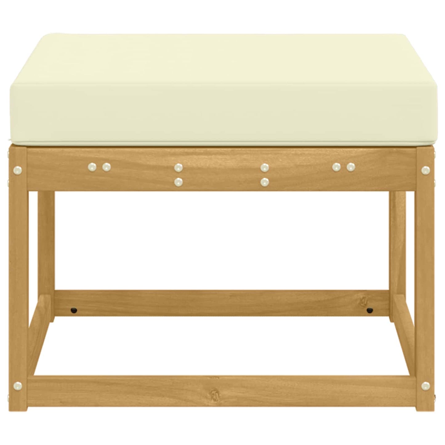 Outdoor Hocker Masivní Akátové Dřevo Bílá