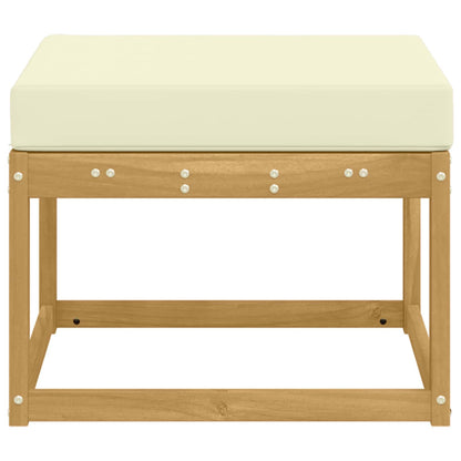Outdoor Hocker Masivní Akátové Dřevo Bílá