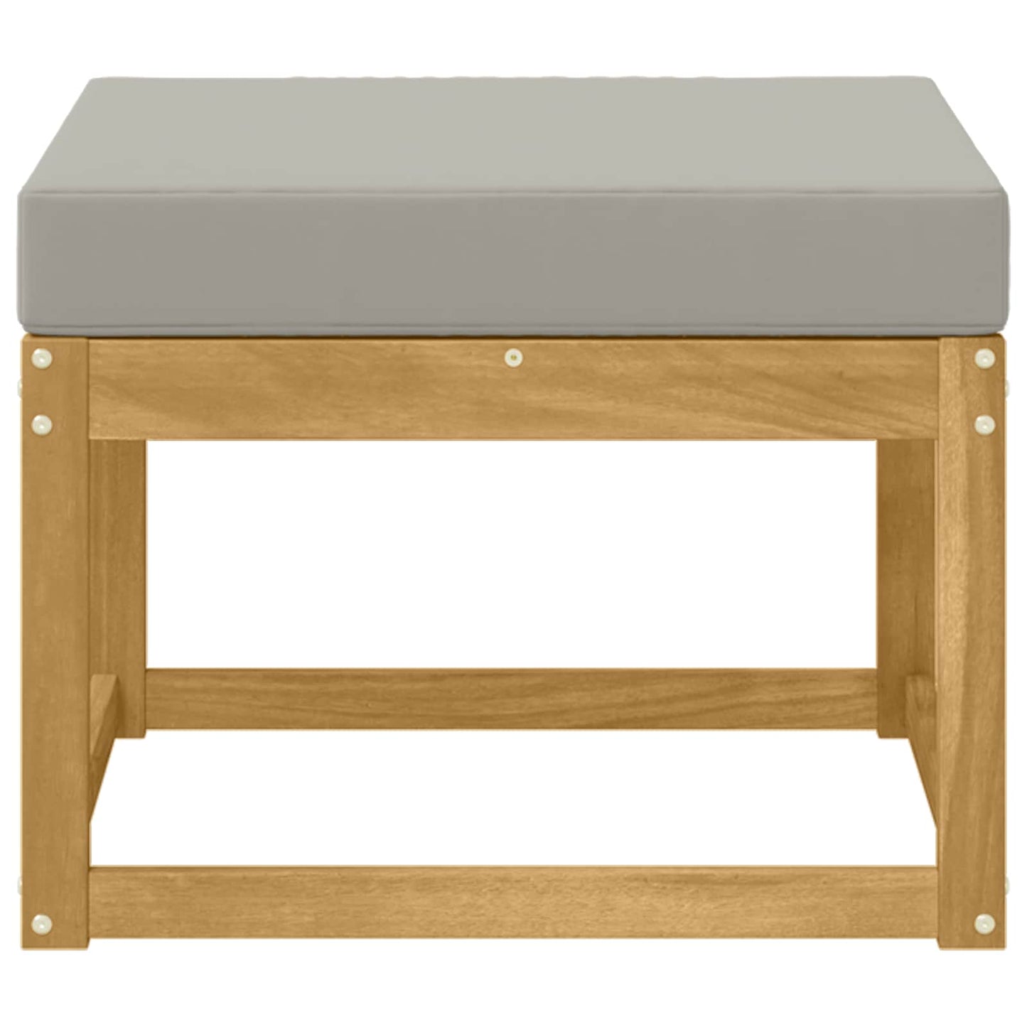 Outdoor Hocker Masivní Akátové Dřevo Bílá