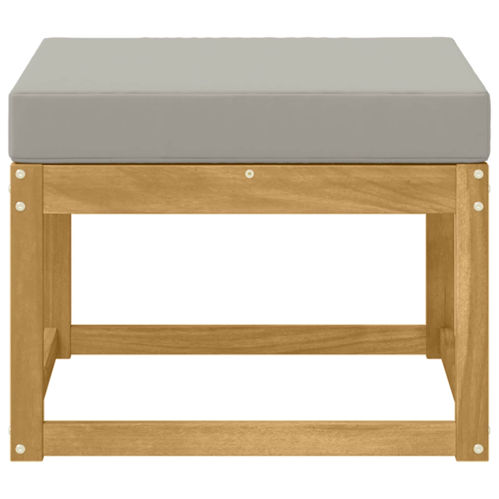 Outdoor Hocker Masivní Akátové Dřevo Bílá