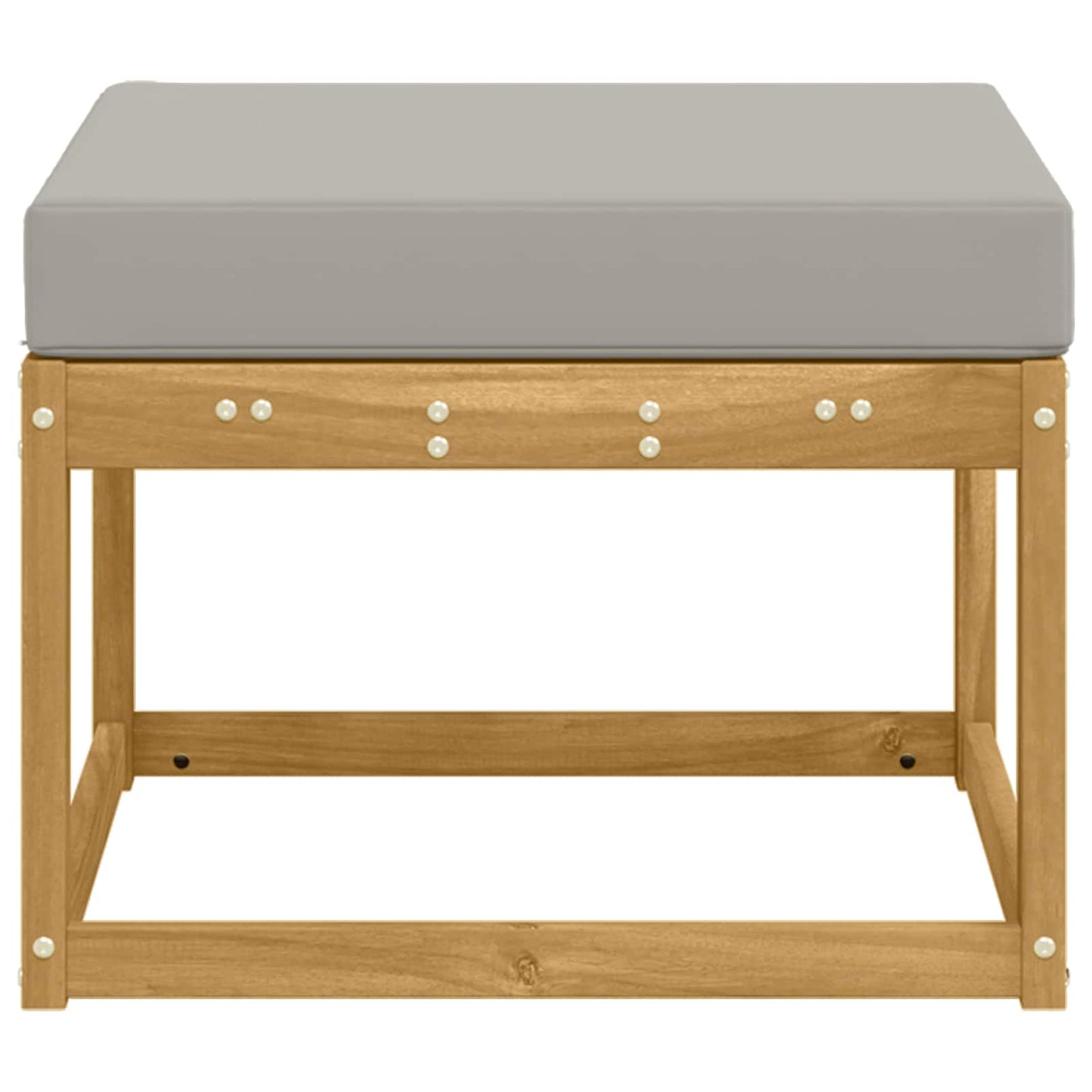 Outdoor Hocker Masivní Akátové Dřevo Bílá