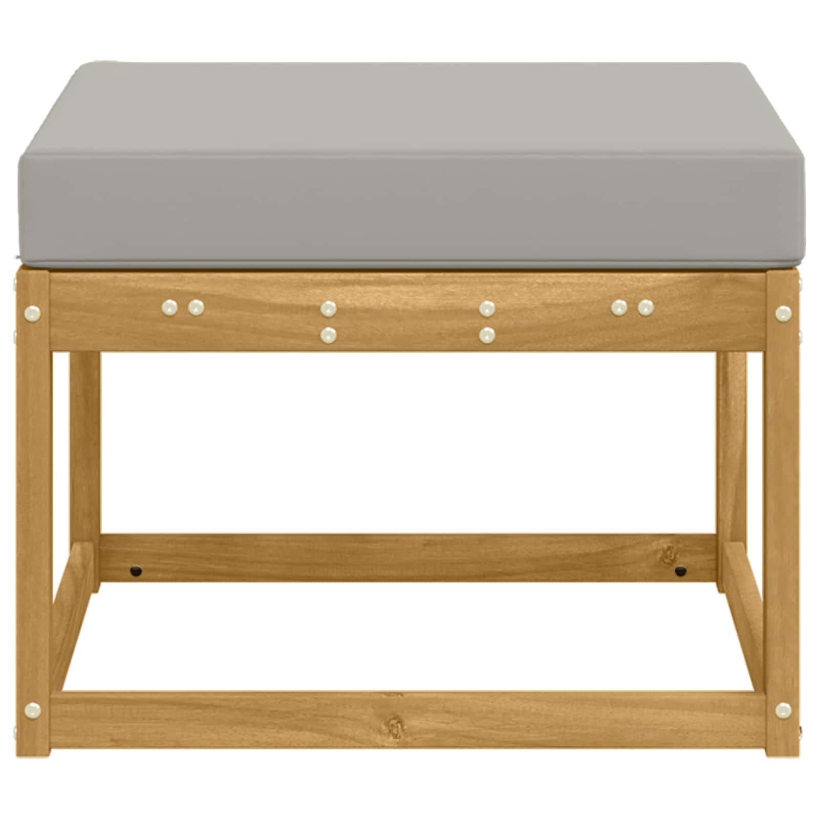 Outdoor Hocker Masivní Akátové Dřevo Bílá