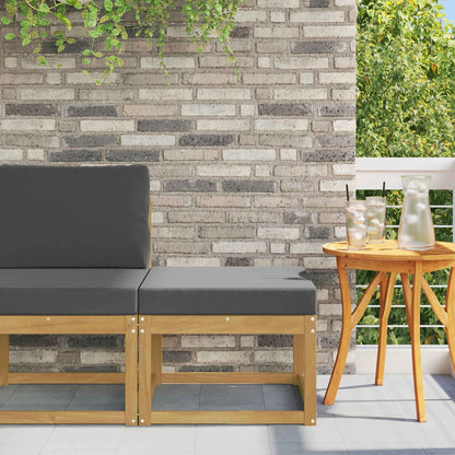 Outdoor Hocker Masivní Akátové Dřevo Bílá