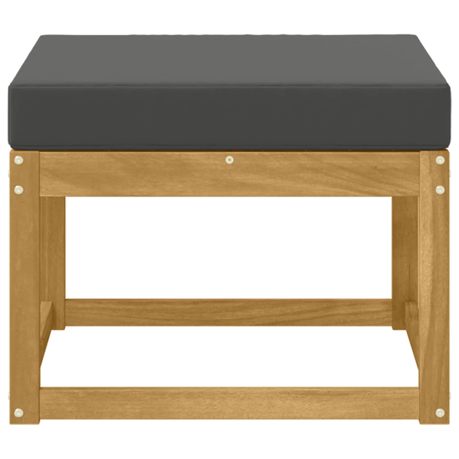 Outdoor Hocker Masivní Akátové Dřevo Bílá